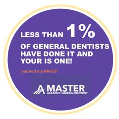 Master of the Academy of General Dentistry — held by fewer than 2% of general dentists